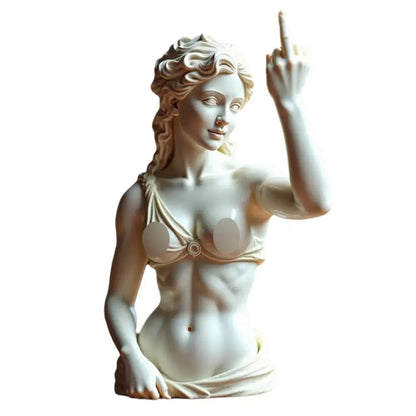 Vienna Goddess 3D Resin Statue — Funny Venus Figurine with Attitude, Home Decor Bust & Plaster Craft Sculpture