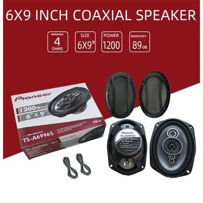 6X9 Inch 2400W 5-Way Car Coaxial Speaker - High Fidelity Full Frequency, Ideal for Modified Vehicles