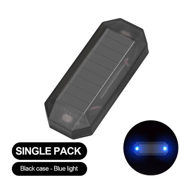 Car Mini LED Solar Warning Light - Wireless Anti-Theft Dummy Alarm Strobe Security Lamp