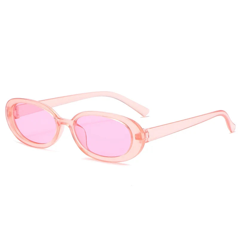 Small Frame Oval Anti-Light Glasses - Classic Plastic Decorative Eyewear for Hiking, Driving & Outdoor Travel