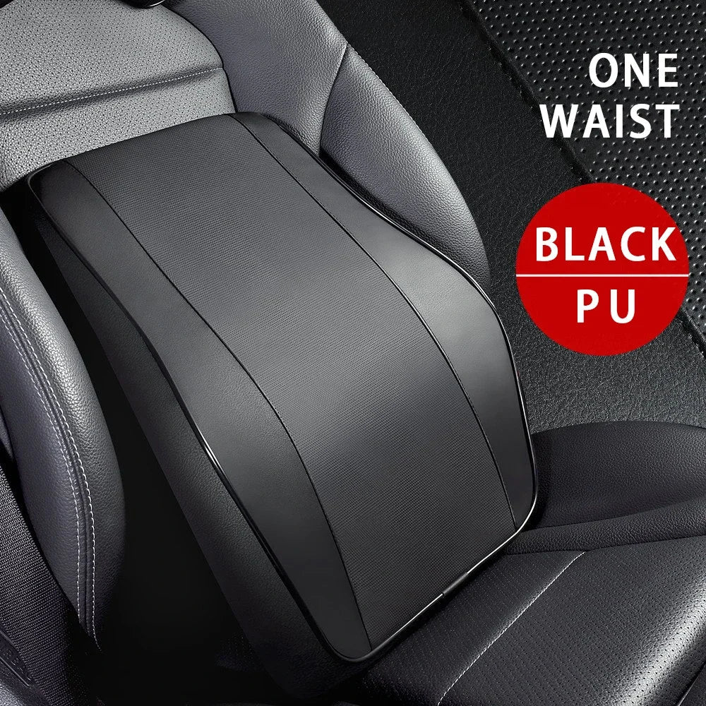 Breathable Memory Foam Car Neck & Lumbar Support Pillow – Slow Rebound Headrest Cushion for Comfortable Driving