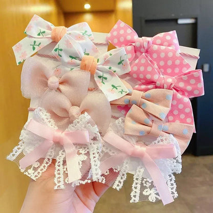 10 Pcs Baby Girl Flower Hair Bands Set – Cute Colorful Soft Scrunchies Ponytail Holders for Kids