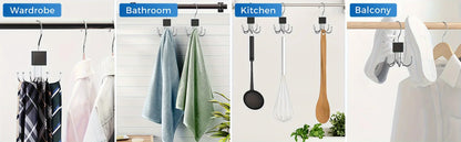 1/2 Piece Multifunctional Metal Hook – Multi-Claw Bag & Tie Storage for Scarves, Belts, and Home Organization