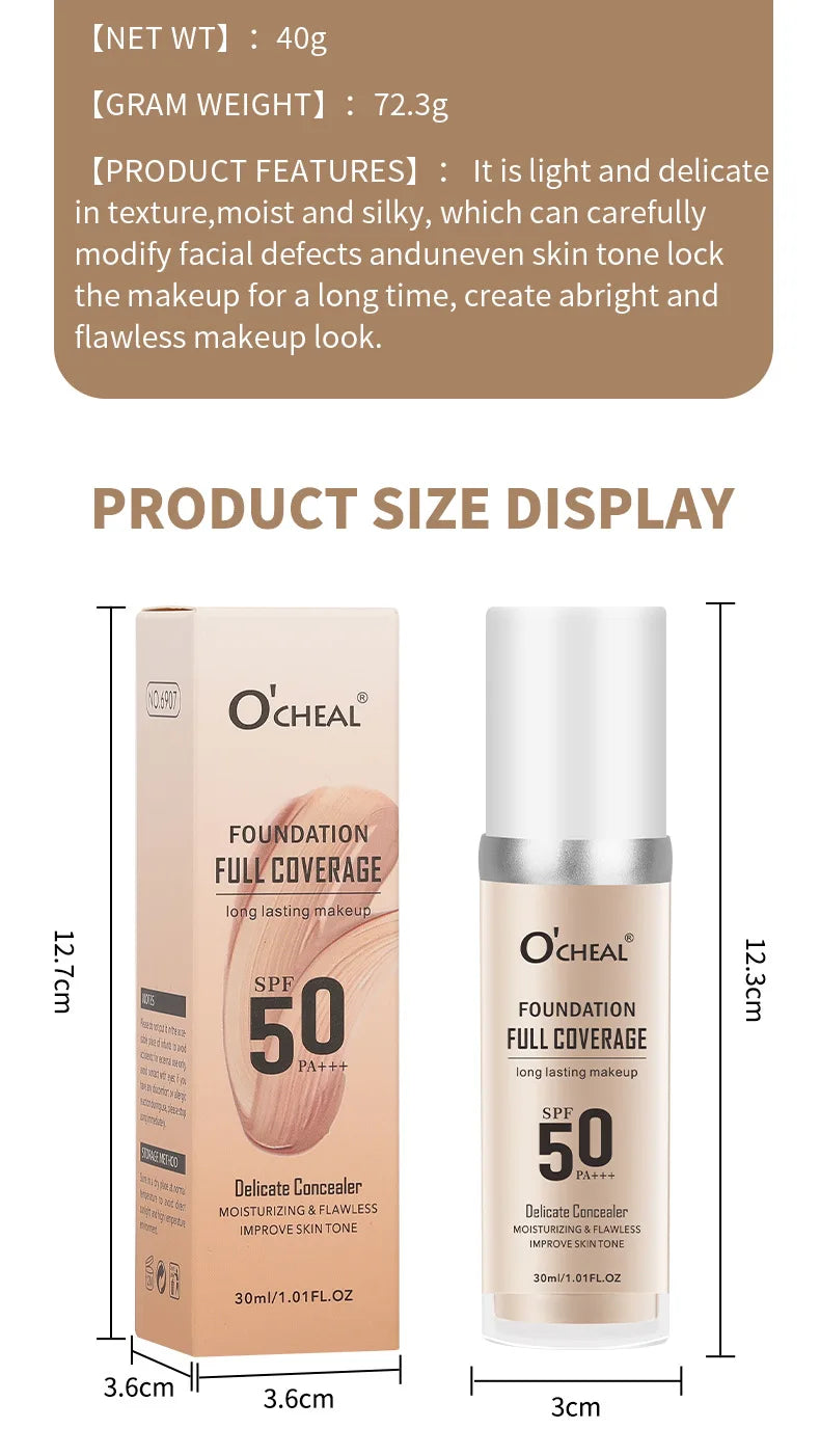 Color Changing Liquid Foundation – Concealer, Face Primer, Long-Lasting Moisturizing BB Cream Base Makeup for Women