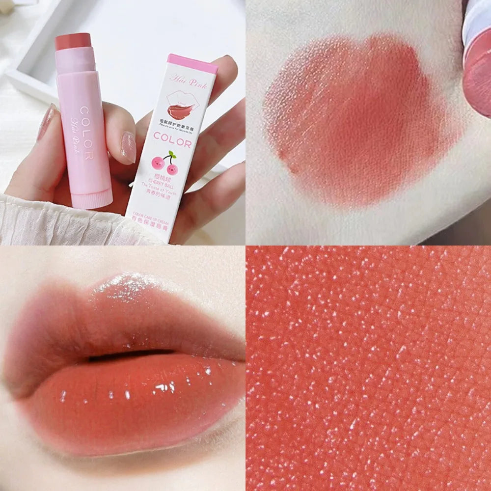 Cute Red Tint Lipstick Set – Moisturizing Colored Lip Balm with Anti-Drying & Fade-Resistant Lip Care Cosmetics