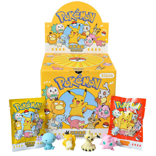 Kawaii Pikachu Blind Box Eraser – Anime Action Figure Stationery Toy