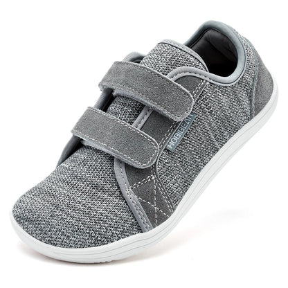 HOBIBEAR Kids Barefoot Sneakers – Lightweight Breathable Mesh Shoes with Hook & Loop, Wide Toe for Toddlers & Kids