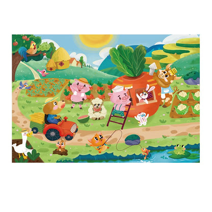 36PCS Large Piece Jigsaw Puzzle – Educational Paper Puzzle for Kids Ages 3–6