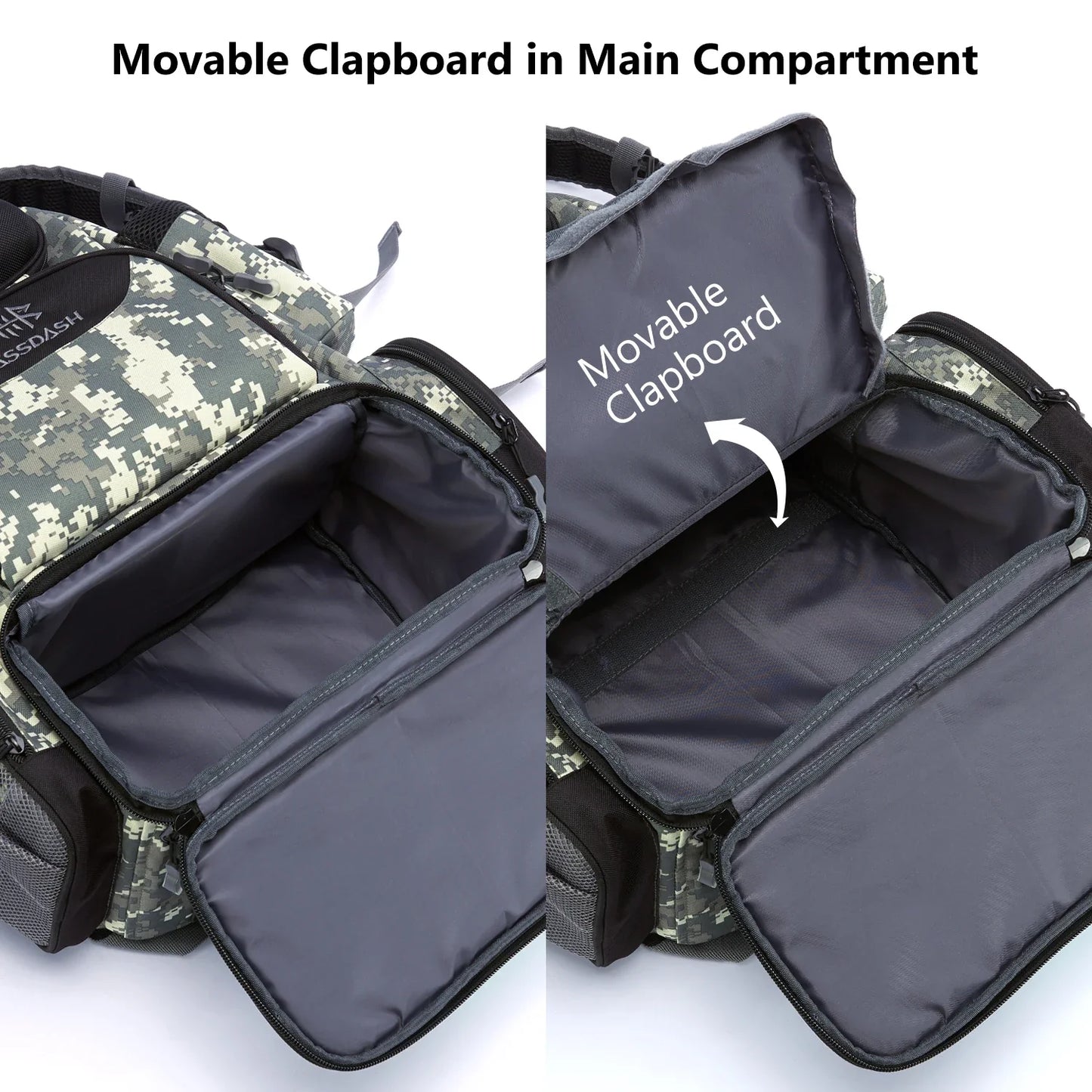 Bassdash Fishing Tackle Backpack — Lightweight Tactical Multifunctional Fishing Bag