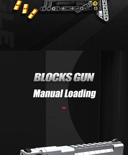 795pcs Desert Eagle Handgun Building Block Set – Military MOC Pistol Toy for Kids & Adults
