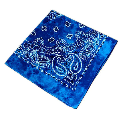Unisex Cotton Bandana – Paisley Cowboy & Biker Headband, Wrist Wrap & Hair Scarf for Men & Women