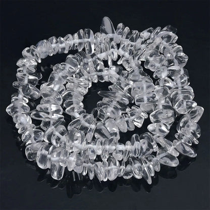 16 Inch Natural Stone Chip Beads - 5-8mm Irregular Crystal Agate Gravel Beads for DIY Bracelets & Jewelry Making
