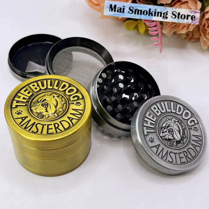 1.6/2-inch Dog Herb Grinder — 4-Layer Metal Manual Spice & Tobacco Mill for Smoking Accessories