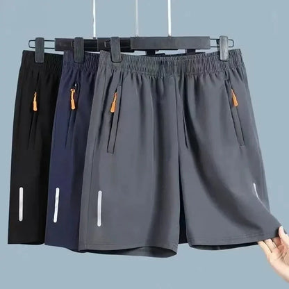 Men's Summer Sports Shorts - Quick-Dry Breathable Ice Silk Running Gym & Beach Shorts