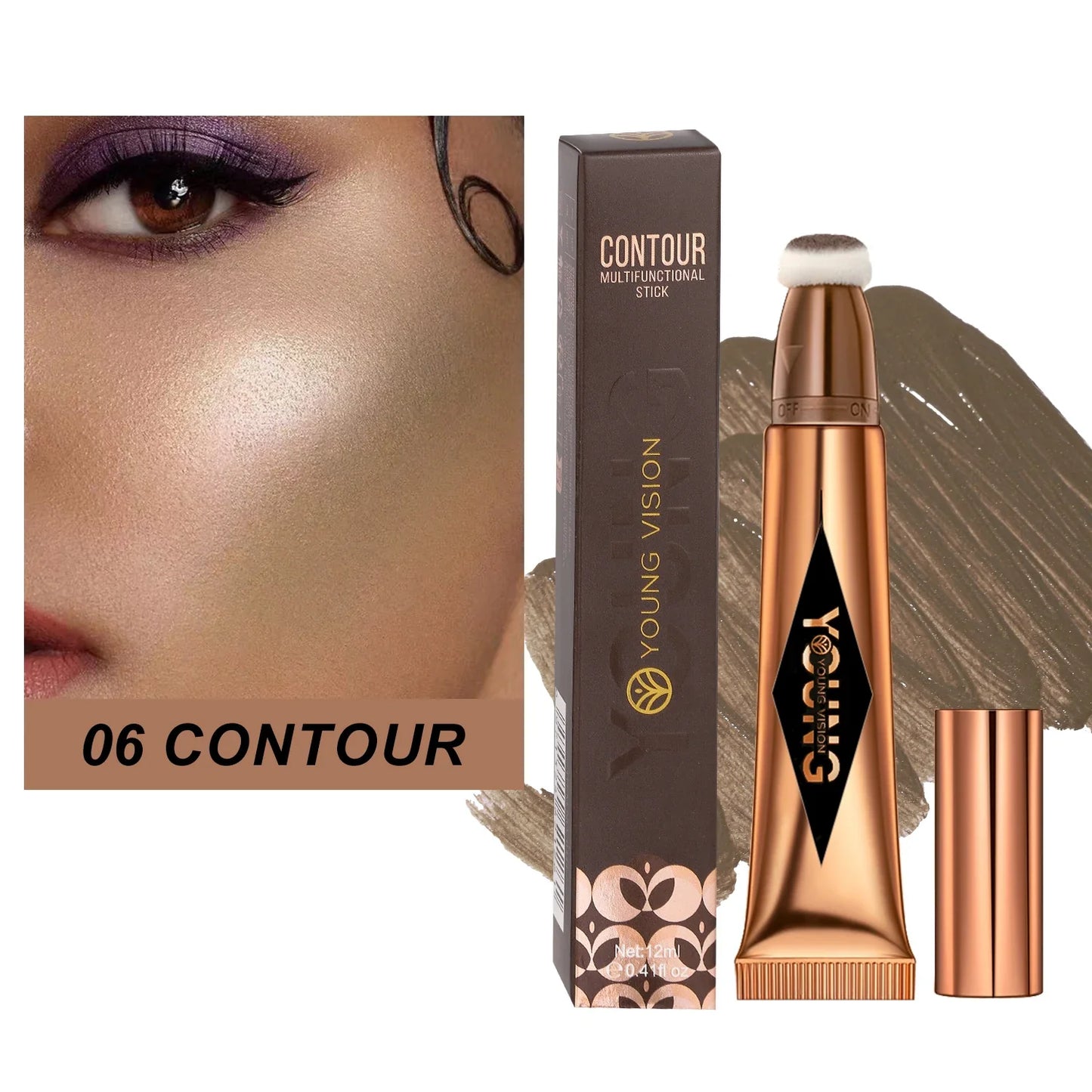 Multifunctional Liquid Blush & Contour Stick – Waterproof, Silky All-in-One Creamy Texture for Face & Eyes