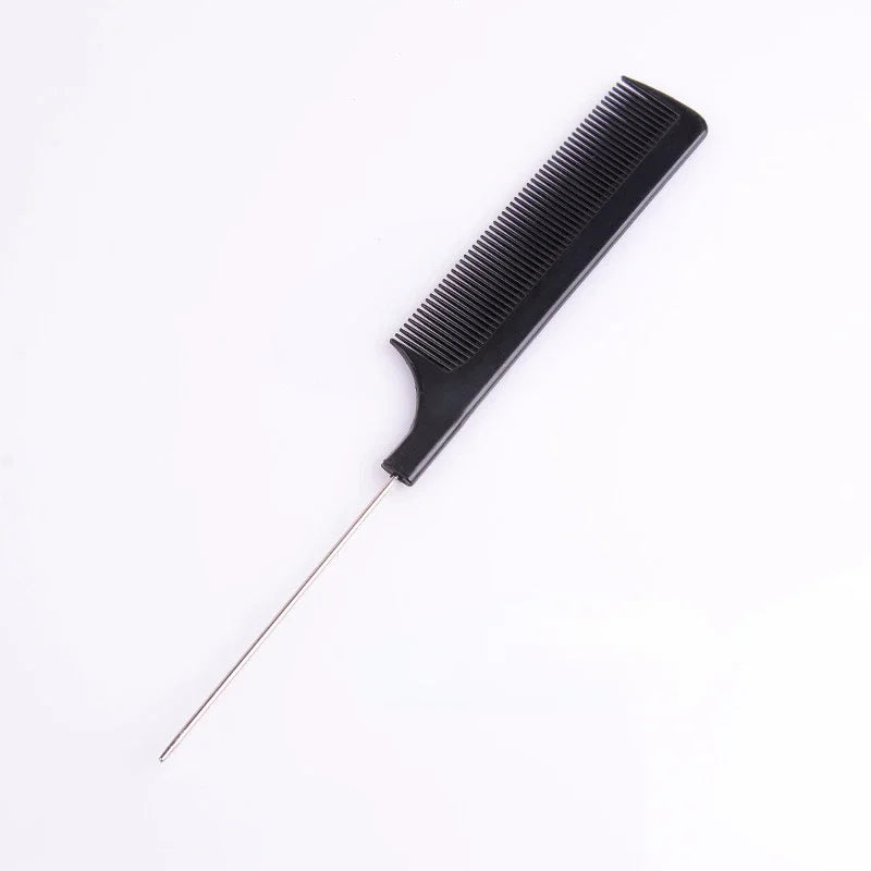 Professional Stainless Steel Hair Tail Comb – Fine Teeth Salon Styling Comb, Spiked Hair Care Tool for Barbers