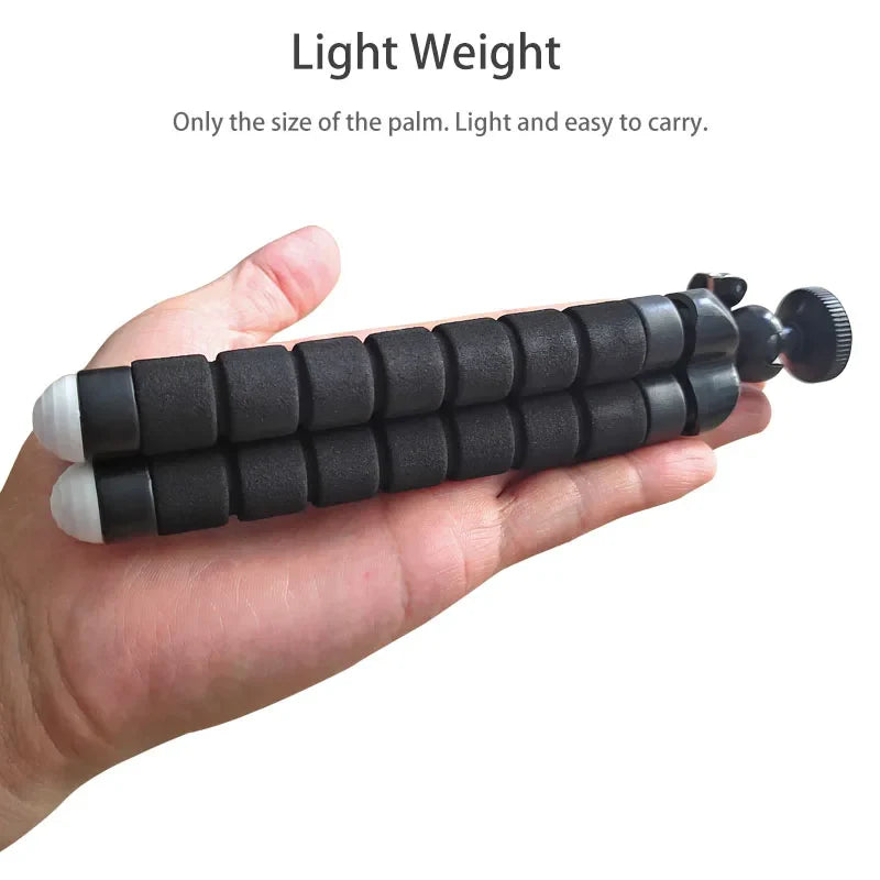 Flexible Mini Octopus Tripod for GoPro Hero 12/11/10/9/8/7 Black MAX & Action Cameras Accessories