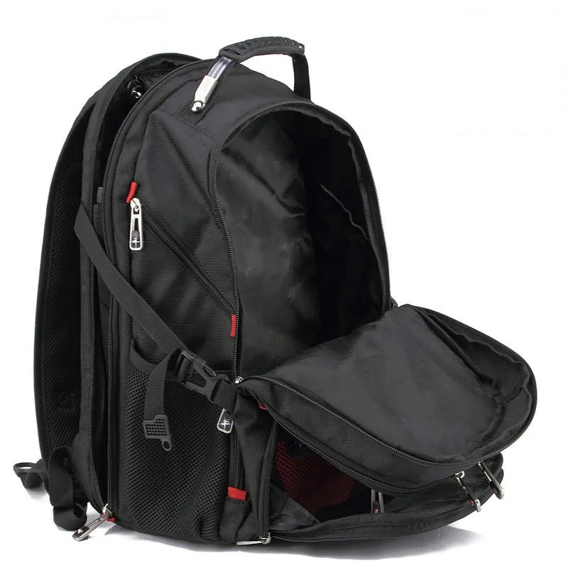 Swiss Multifunctional 17 Inch Laptop Backpack – Durable Travel Bag with USB Charging Port, Water-Resistant College Bookbag