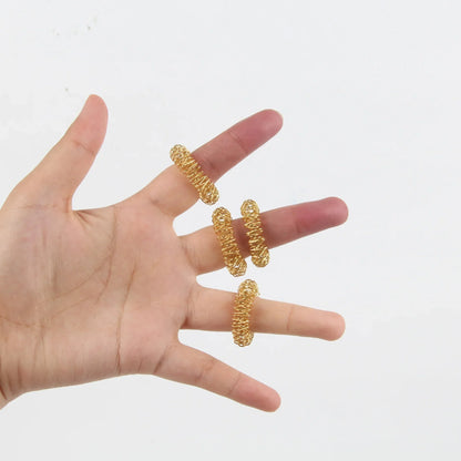 5–15pcs Spiky Acupressure Finger Rings – Sensory Stress Relief Massager Fidget Toys for Teens & Adults