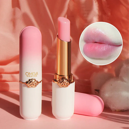 Peach Color-Changing Jelly Lipstick – Moisturizing, Non-Stick Cup Warm Lip Balm