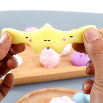 3/5/10/30/50PCS Mochi Squishy Toys – Kawaii Cartoon Stress Relief Squeeze Balls for Kids, Party Favors & Birthday Gifts