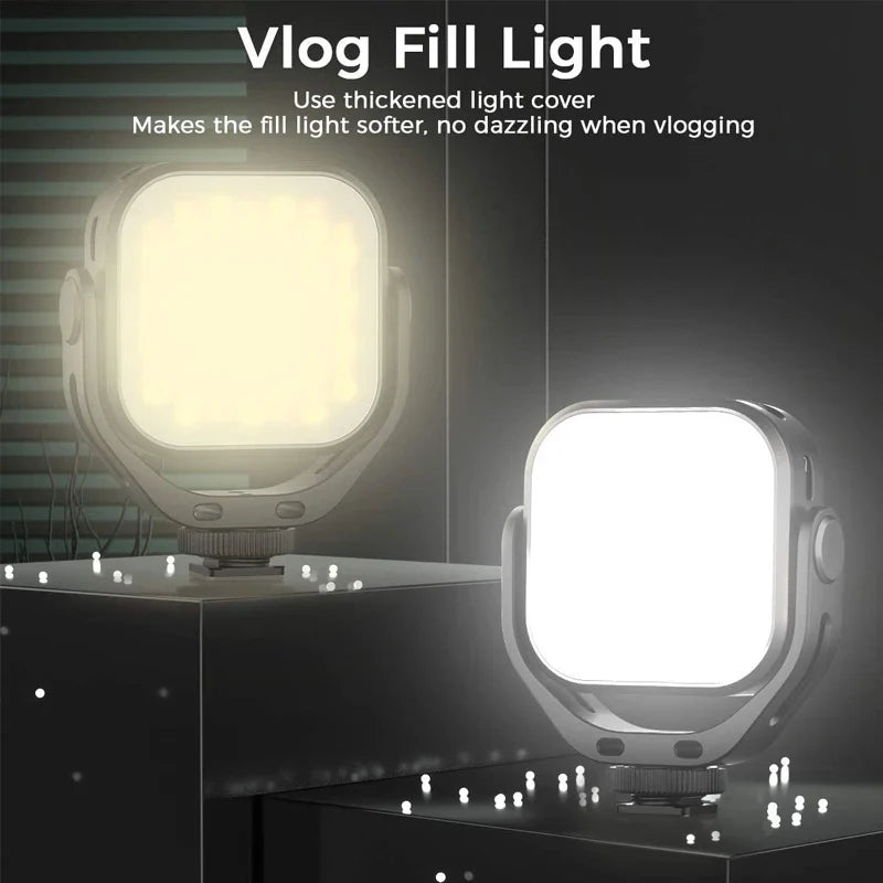 Ulanzi Vijim VL66 Adjustable LED Video Light – 360° Rotatable, Rechargeable Fill Light for DSLR, SLR & Mobile