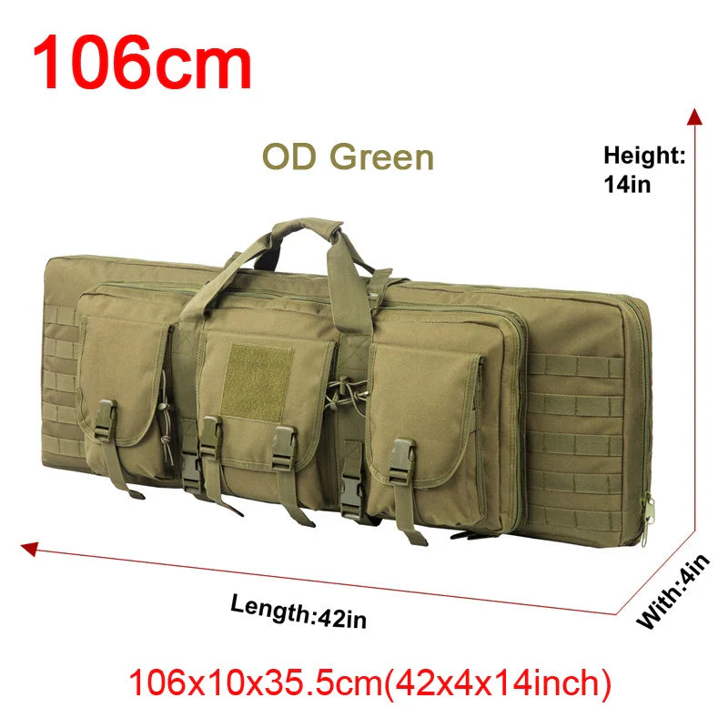 LQARMY Tactical Double Rifle Case – Molle Backpack Gun Holster for Hunting, Sniper & Airsoft (32/38/42/48 inch)
