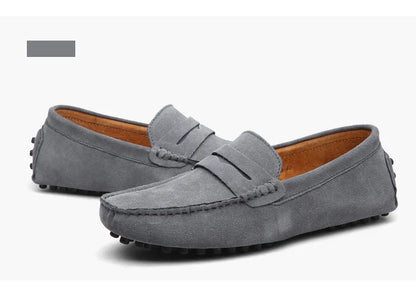 Men's High-Quality Leather Loafers – Casual Moccasins Slip-On Flats, Fashion Driving Shoes, Size 38-49