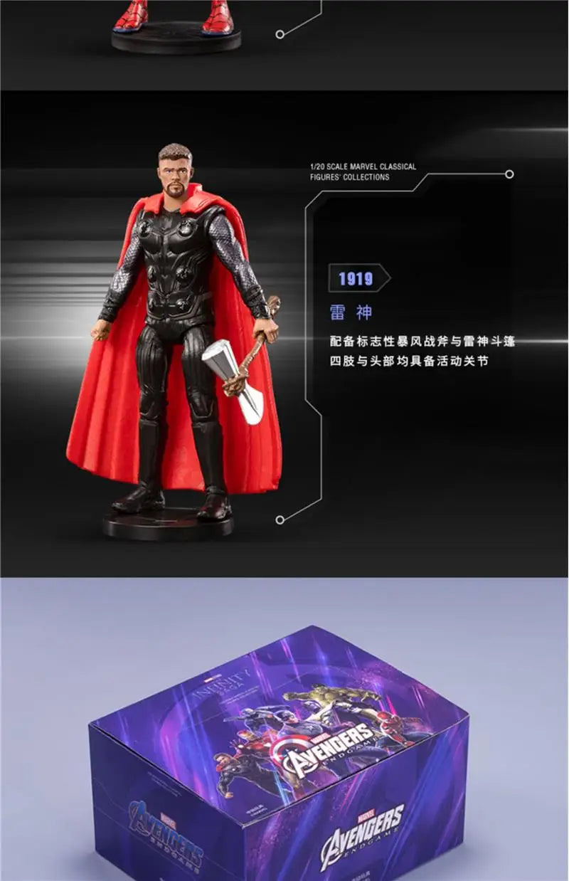 ZD Toys Avengers Legends Action Figures – Iron Man, Spider-Man, Thor, Captain America, Thanos, Hulk, War Machine Gift Set