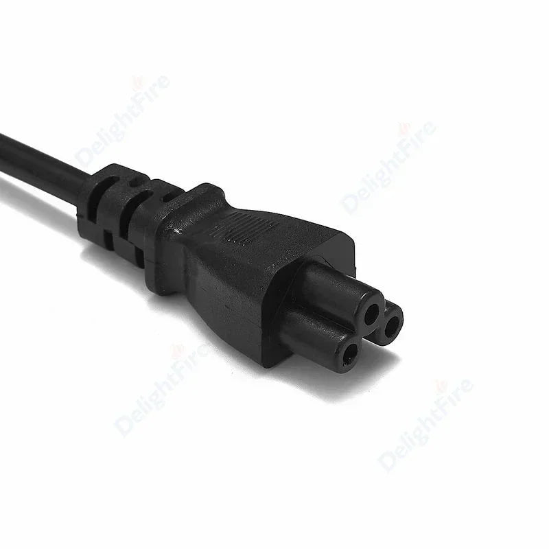 US Plug Power Cord – 3 Pin Prong C5 Cloverleaf Cable, 1.2m/4ft for AC Adapters, Laptop & Notebook