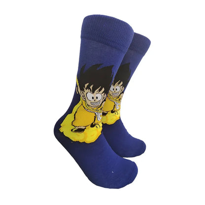 Men’s Anime Dragon Ball Socks - Harajuku Hip Hop Cosplay Fashion Funny Crew Socks