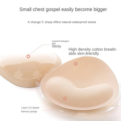 3D Thicken Chest Pads Bikini Set – Push-Up Padded Swimsuit with Silicone Bra Pads & Nipple Cover for Women