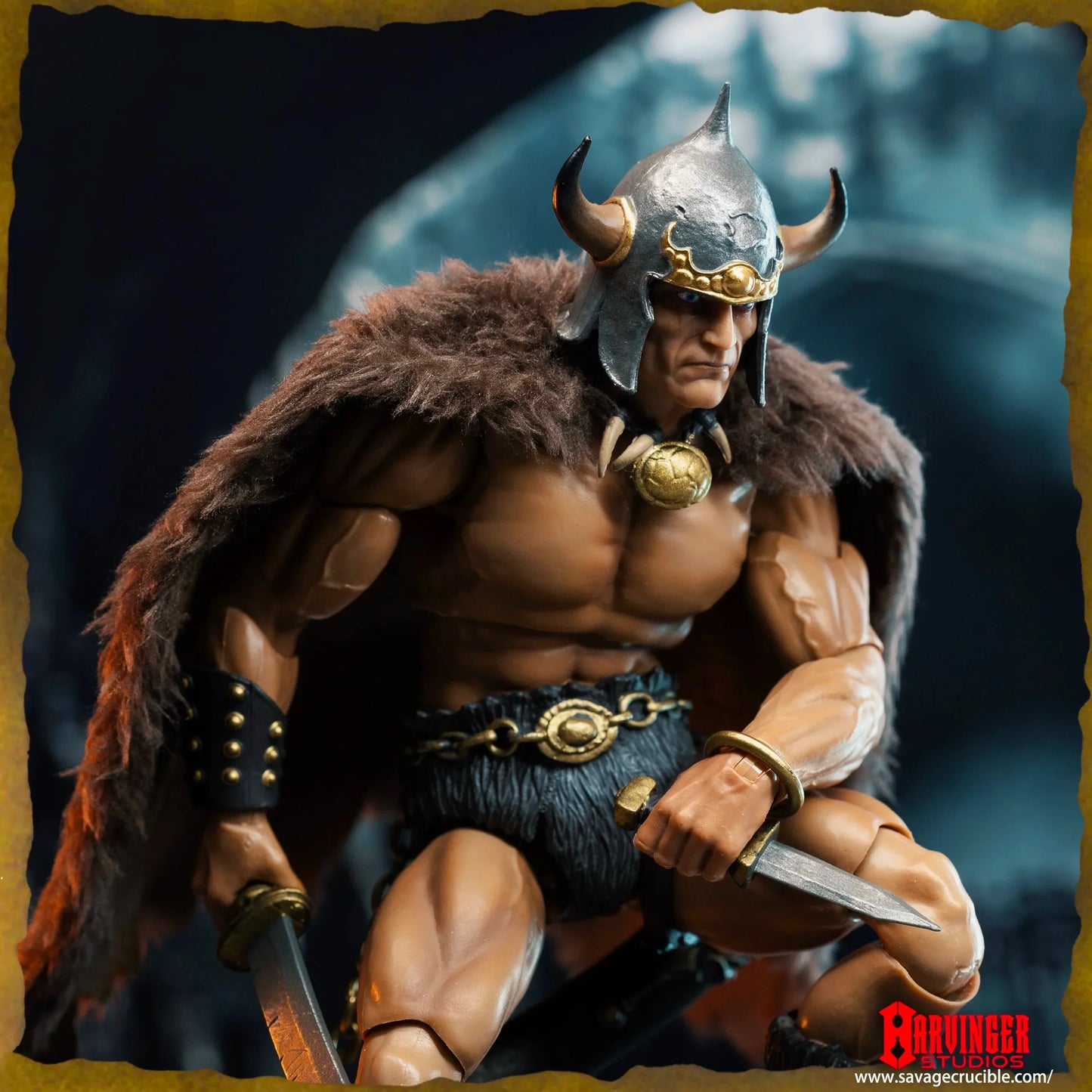 1/12 7-Inch Savage Crucible Action Figure — Harbinger Studios Wave 2 Jaeger Nashom Krieger Whoman Barbarian Anime Collectible Gift