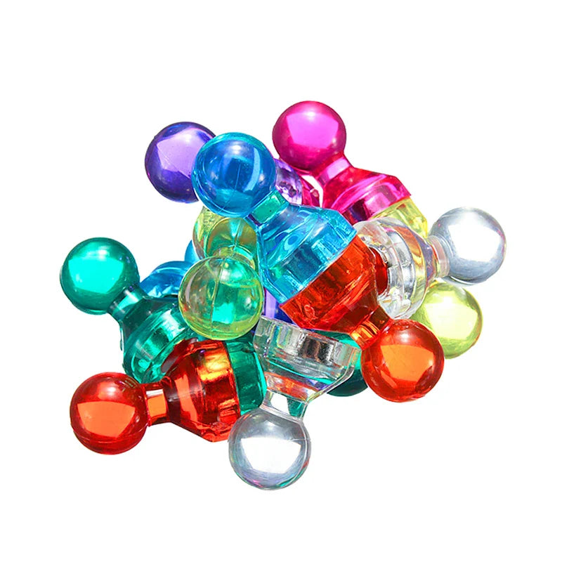 14 Pcs/Set Strong Neodymium Skittle Pin Magnets: Multi-Use Fridge and Whiteboard Magnets for Office, Advertising, Education