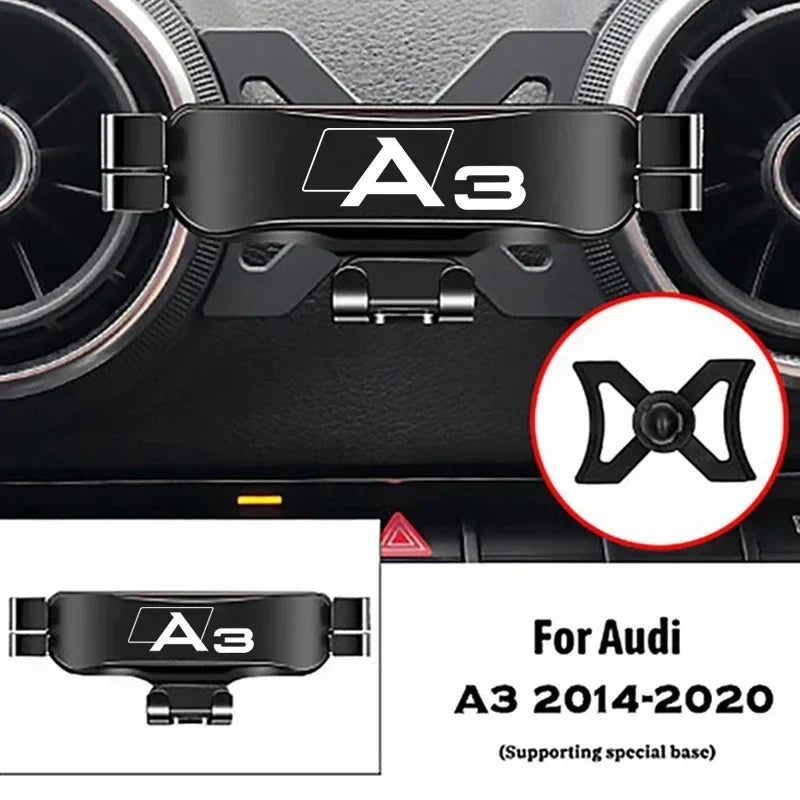 Audi A3 S3 8V Phone Holder - Air Vent Gravity Mount GPS Navigation Stand Car Accessory 2014-2020