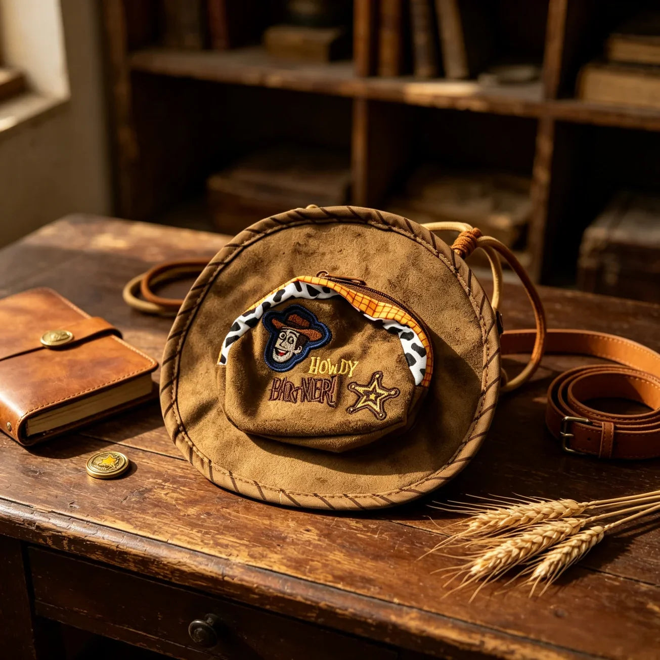 Cowboy Hat Crossbody Bag - Cute Western Embroidered Mini Shoulder Purse with Zipper