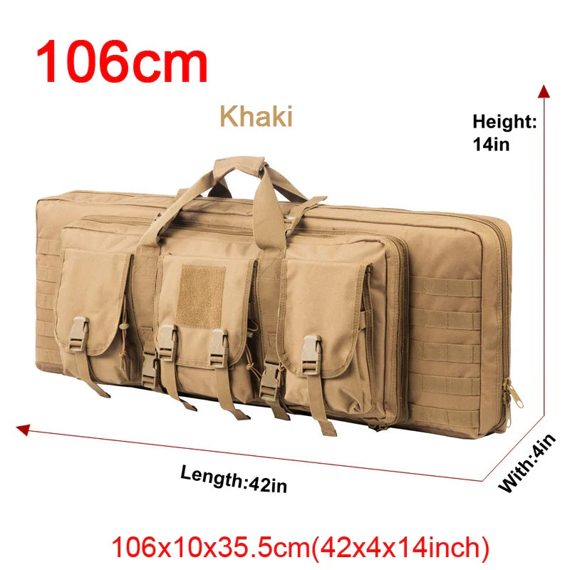 LQARMY Tactical Double Rifle Case – Molle Backpack Gun Holster for Hunting, Sniper & Airsoft (32/38/42/48 inch)