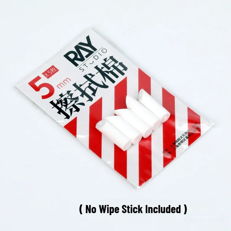 RAY Studio Metal Cleaning Stick with Polyester Cotton Tips – Seepage Wiping Swab for Model Hobby & Panel Liner Cleaning