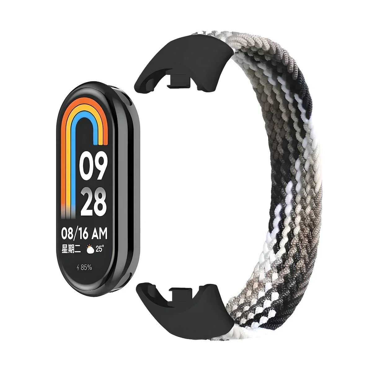 Braided Nylon Solo Loop for Xiaomi Mi Band 9 & 8 – Elastic NFC Replacement Strap Bracelet