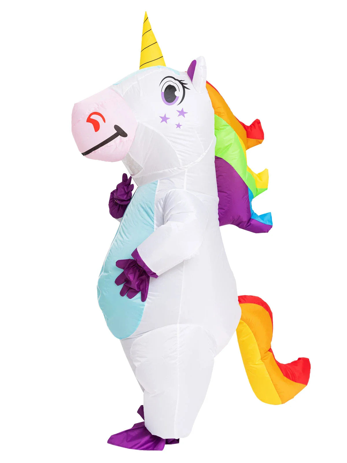 Pink Inflatable Unicorn Costume – Full-Body Anime Cosplay with Blower for Adults, Funny Party & Halloween