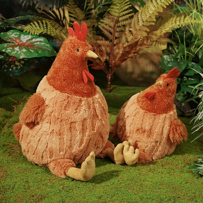 23/35cm Farm Chicken Plush Toy – Cute Big Rooster Stuffed Animal, Sofa Pillow, Home Decor & Kids Gift