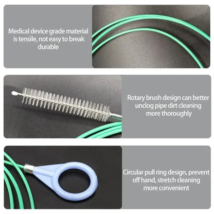 3m/5m Car Drain Cleaning Brush – Sunroof & Drain Hole Auto Pipe Cleaner Tool