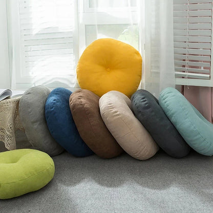 Solid Color Floor Seat Pillow – Round Meditation & Yoga Cushion for Sofa, Bed, Car Seat, and Pouf Mat