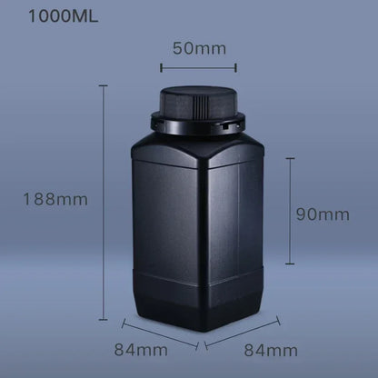 1000mL HDPE Refillable Plastic Bottle with Lid — Food Grade, Leakproof Container for Liquids, Agriculture & Pesticides, 1PCS