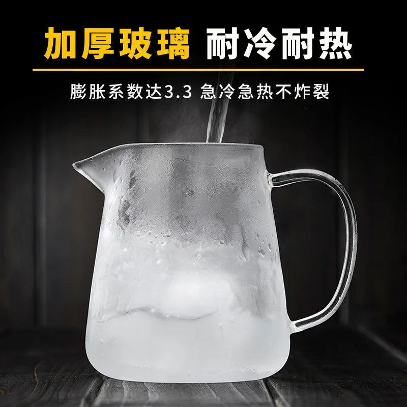 HMLOVE Heat Resistant Glass Teapot - Stainless Steel Tea Strainer Infuser, Kung Fu Teawear Set for Puer and Oolong Tea
