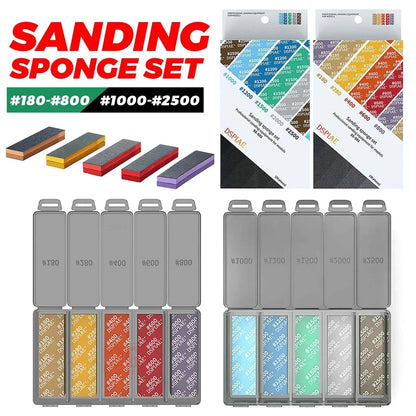 DSPIAE Sanding Sponge Set – Military Model Arc Grinding & Polishing Sandpaper Kit for GK Hobby & Model Building