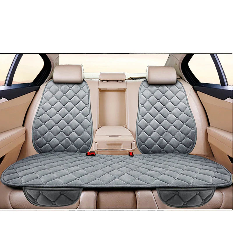 Universal Winter Warm Car Seat Cover Protector Set – 3-Piece Rear Seat Cushion Auto Interior Protection for Cars, SUVs & Vans