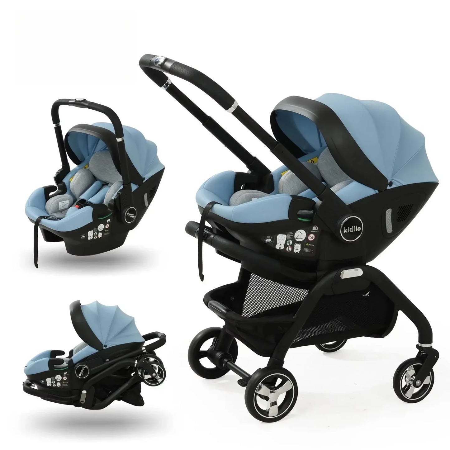 Multi-Functional Newborn Baby Stroller — Portable 4-in-1 Sleeping Basket, Safety Seat & Travel Cart