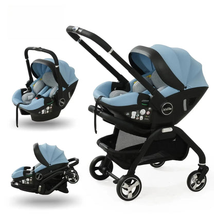 Multi-Functional Newborn Baby Stroller — Portable 4-in-1 Sleeping Basket, Safety Seat & Travel Cart