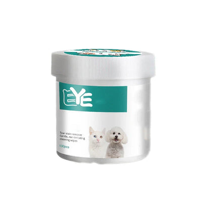 Pet Eye Wipes for Cats and Dogs - Tearmark Cleaning Wet Wipes, Gentle and Irritation-Free, 130 Canned Wipes